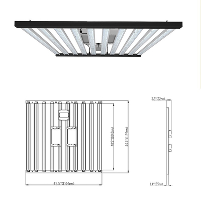 2000umol / S 1000 Watt Led Grow Light Bar Led Grow Light Strips do pionowego rolnictwa
