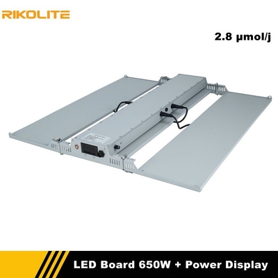 Rikolite Horticulture LED Grow Lights 650W Tablice kwantowe z funkcją wyświetlania mocy