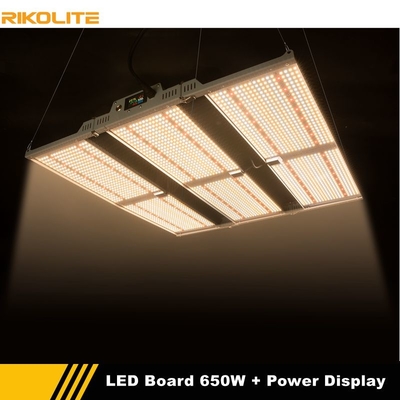 Rikolite Horticulture LED Grow Lights 650W Tablice kwantowe z funkcją wyświetlania mocy